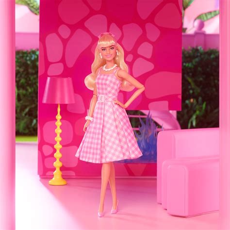 barbie the movie gloria doll|barbie movie pink gingham dress.